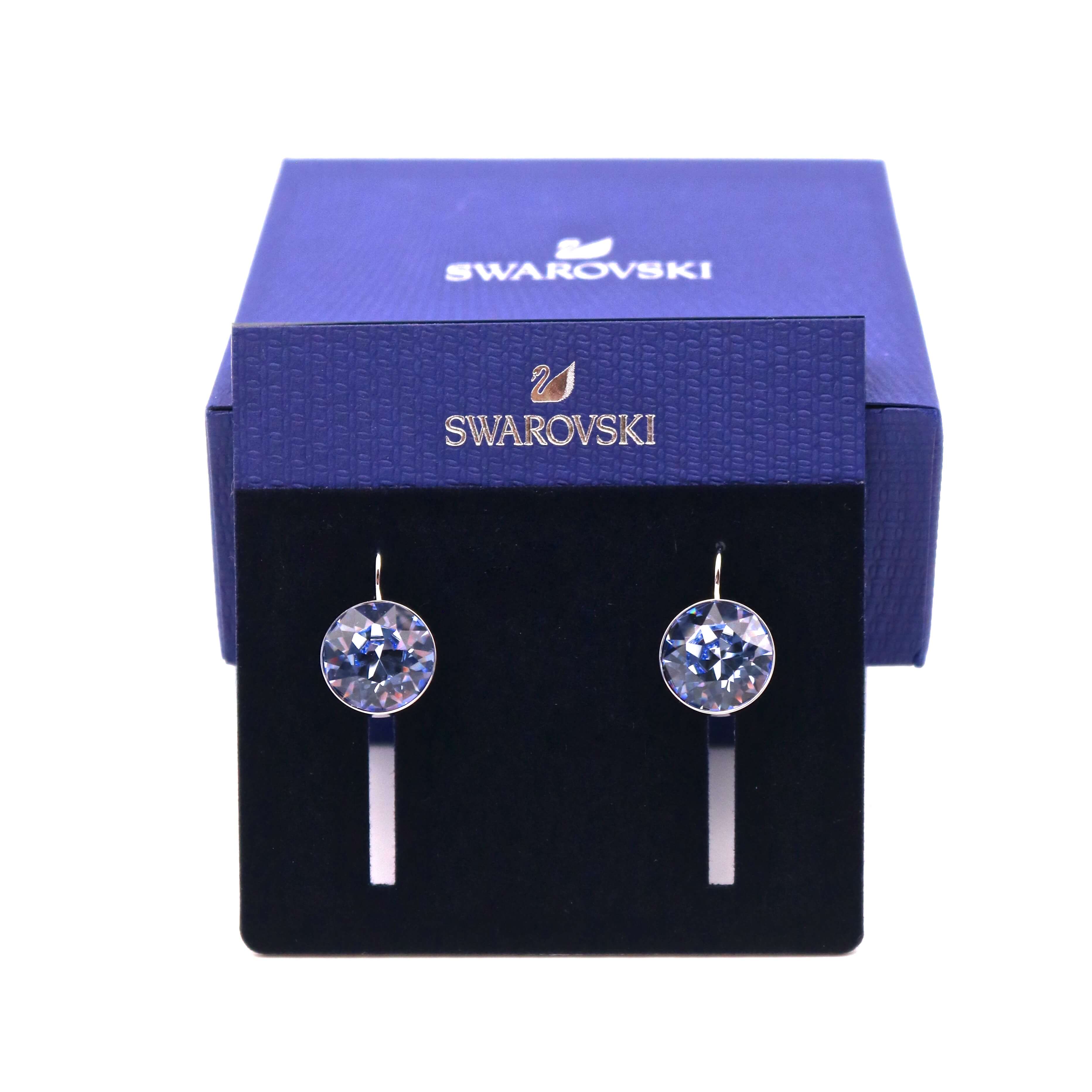 Large Round Bella Women Crystal Earrings Made with SWAROVSKI® Crystals –  St. John's Institute (Hua Ming)