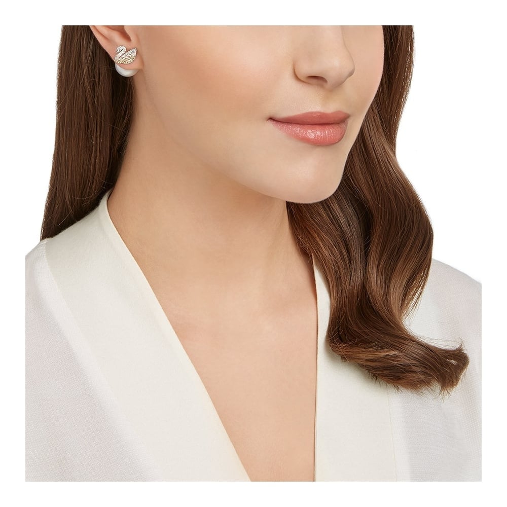 Swarovski Iconic Swan Stud Earrings - Best Accents