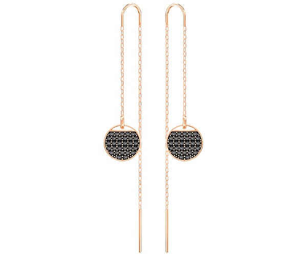 Swarovski Ginger Chain Black Earrings - Best Accents
