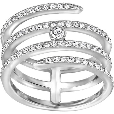 Swarovski Creativity Coiled Silver Ring display picture 1