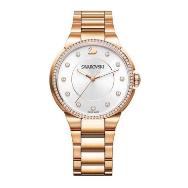 【超美品】Swarovski 5178037 WATCH ゴールド Swarovski Women's City White Watch with Rose-Gold Plates