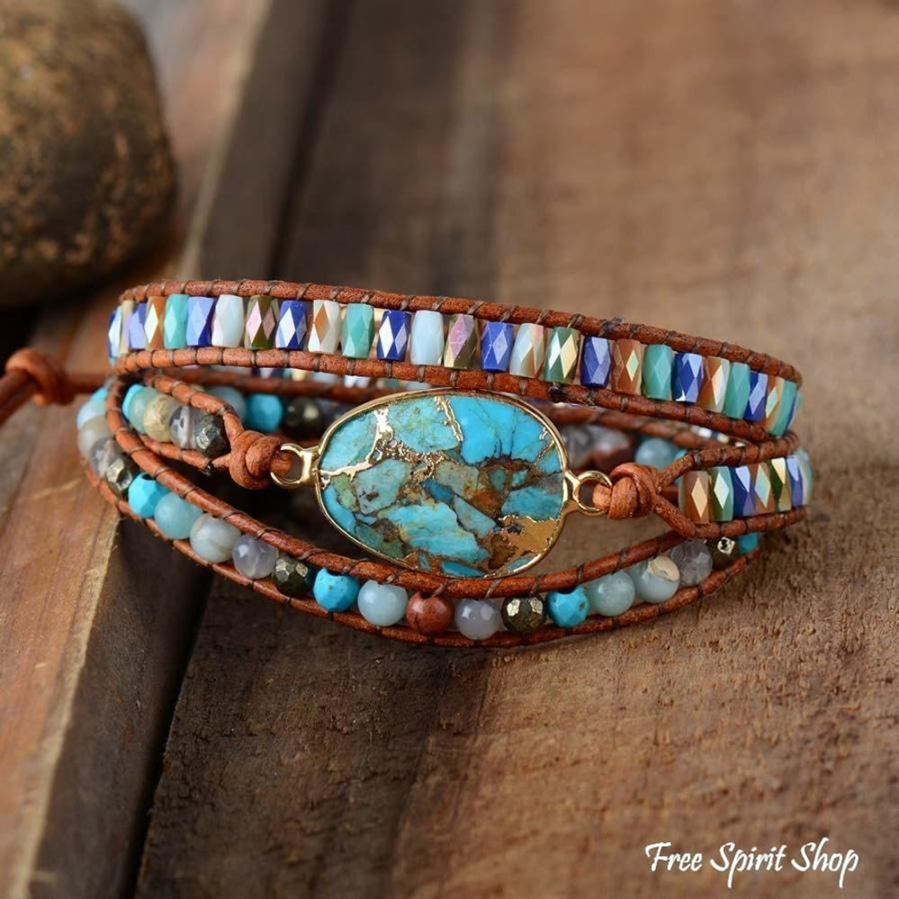 Natural Turquoise Nugget Stretchy Bracelets – Midnight Sun