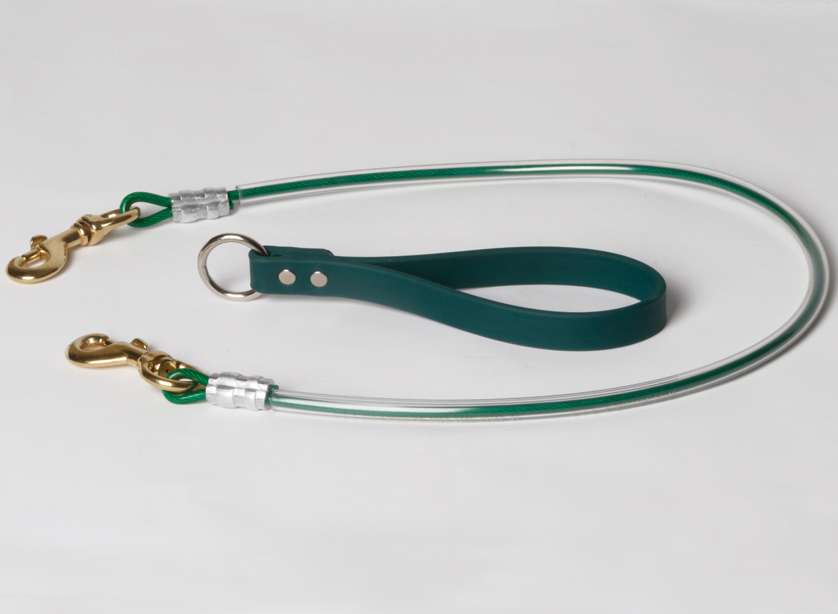Tie Out, cable tie out, with Biothane handle
