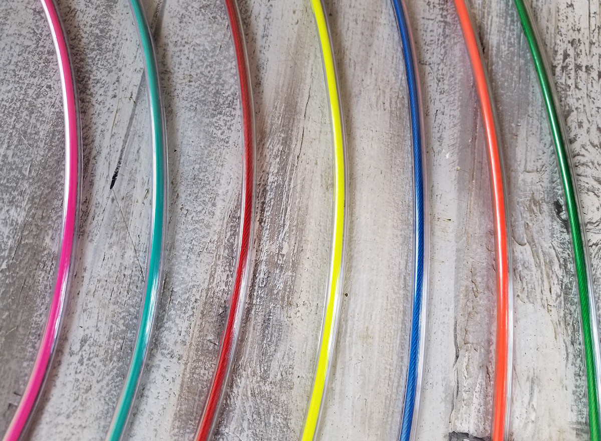 Tie Out, cable tie out, with Biothane handle