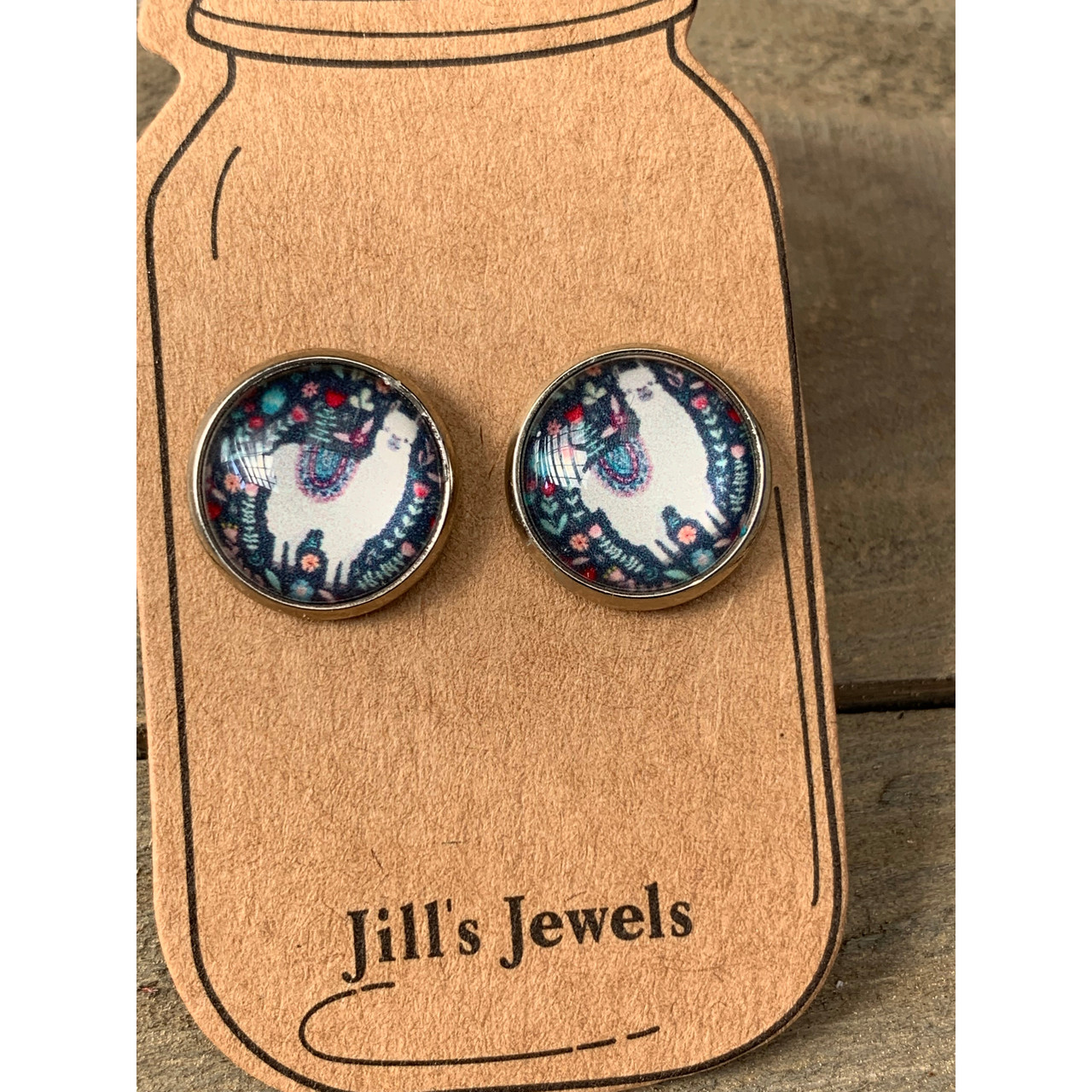 Llama sales earrings studs