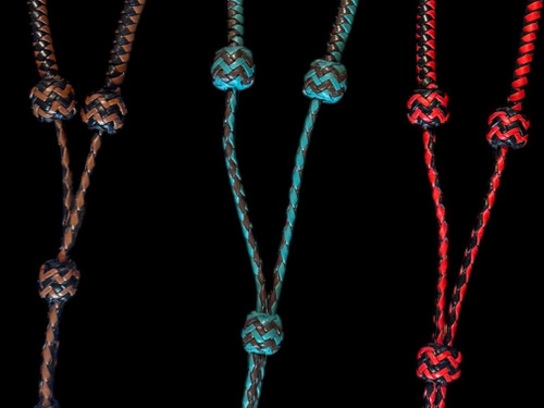 Adjustable Leather Lanyard/ Hand  Braided 