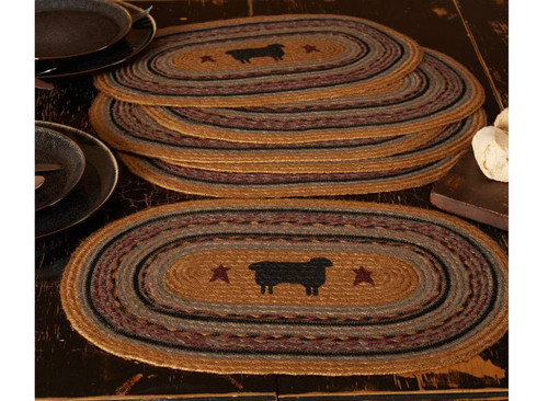 Heritage Farms Sheep Jute Placemat Set of 6  Heritage Farms Sheep Jute Placemat Set of 6