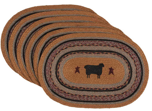 Heritage Farms Sheep Jute Placemat Set of 6  Heritage Farms Sheep Jute Placemat Set of 6