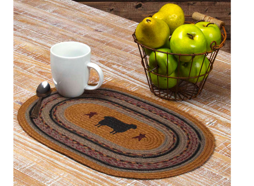 Heritage Farms Sheep Jute Placemat Set of 6  Heritage Farms Sheep Jute Placemat Set of 6