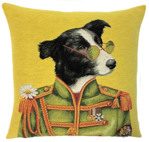 Border Collie Throw Pillow Cover - Dog Decor - John Lennon Gift