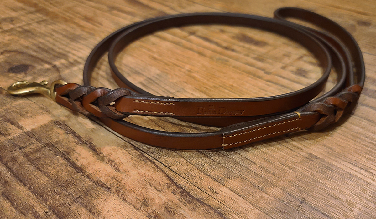 Leather Braided leash Farm Diggity