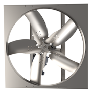 Sidewall Belt Drive Propeller Supply Fan (1Ø/115V; Up to 18889CFM)(2 HP)