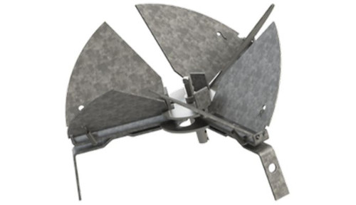 RON - 12" Round Damper, Opposed Blade, Neck Mount