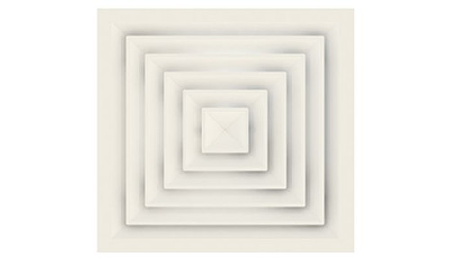 M - Steel Fixed Pattern Louvered Diffuser, Surface Mount, 12x12