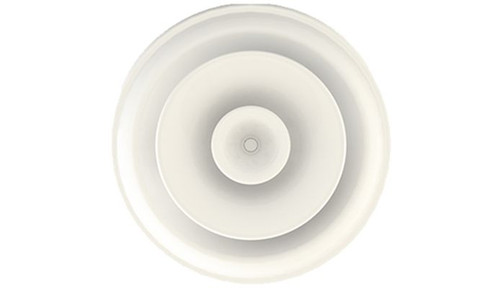 P3 - Adjustable, Steel 3-Cone Round Diffuser, 6 RD, White