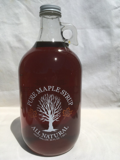 Maple Syrup Half Gallon Glass Jug