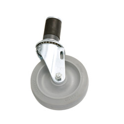 1 5/8 in Expanding Stem Swivel Caster W/ 5 in Gray Wheel