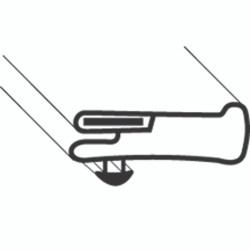 62 1/8 in x 28 5/8 in Door Gasket Replaces Anthony 02-14160-2018