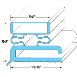 23 1/2 in x 59 1/2 in Screw In Door Gasket