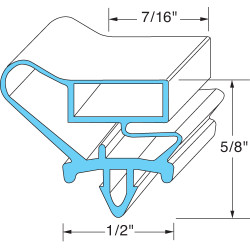 18 3/4 in x 33 1/8 in 4-Sided Magnetic Door Gasket