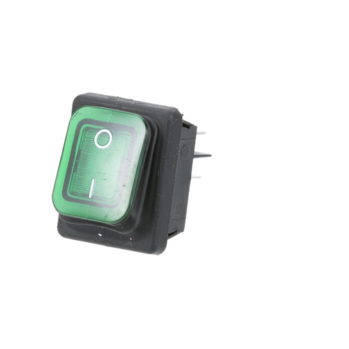 On/Off DPST Green Rocker Switch