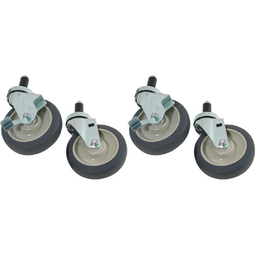 1 in Expanding Stem Caster Set with 5 in Wheels