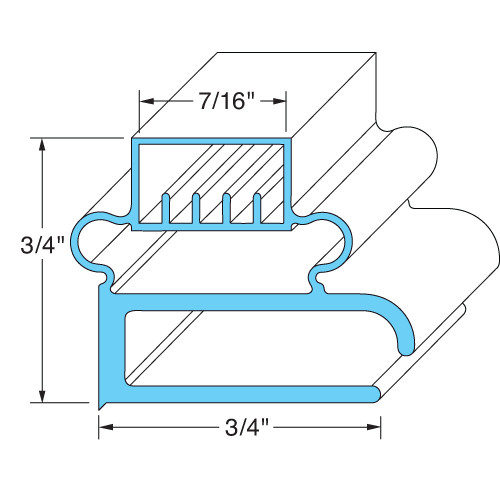 24 3/4 in x 27 1/4 in Door Gasket