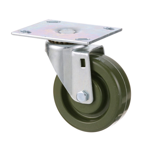 3 3/4 in x 4 1/2 in Swivel Plate Caster w/4 in Wheel