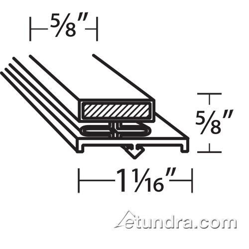 24 3/8 in x 54 in Refrigeration Door Gasket Replaces Beverage Air 712-047D-07