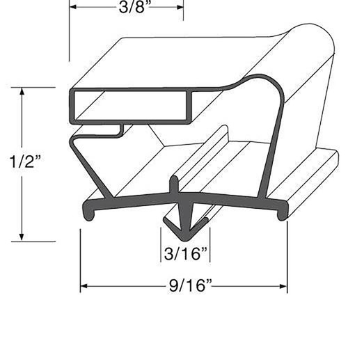 21 3/4 in x 49 1/2 Door Gasket Replaces Beverage Air 712-013C-01