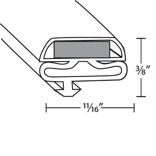 57 7/8 in x 26 1/8 in Door Gasket