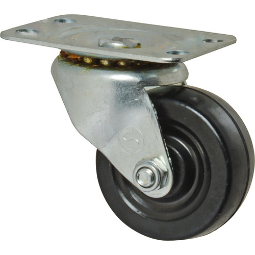 2 in Black Swivel Plate Caster