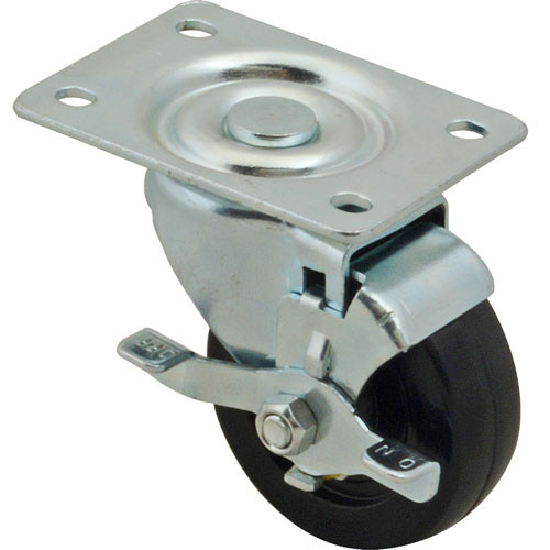 Caster, Plate (3"Od, Swvl, W Brake