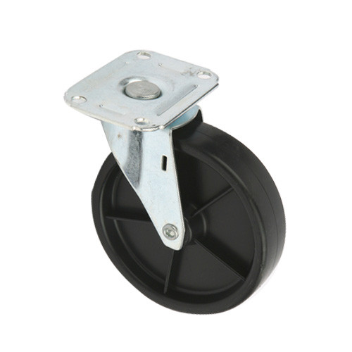6 in Black Swivel Caster w/o Brake