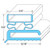 6 3/4 in x 23 1/2 in Drawer Gasket