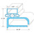 20 in x 25 3/8 in 4-Sided Magnetic Door Gasket Replaces Perlick C25166-1