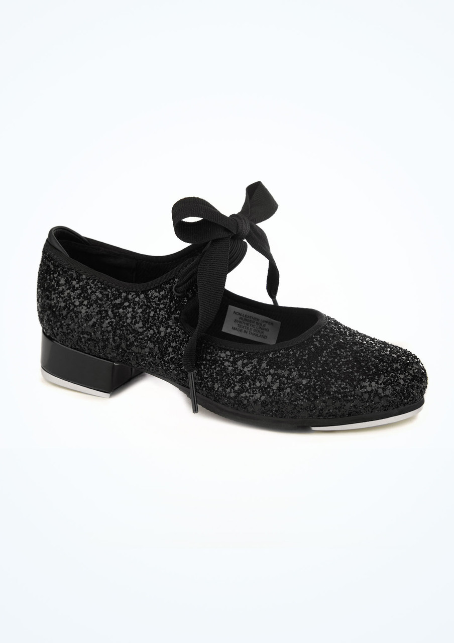 Bloch Black Glitter Low Heel Tap Shoe