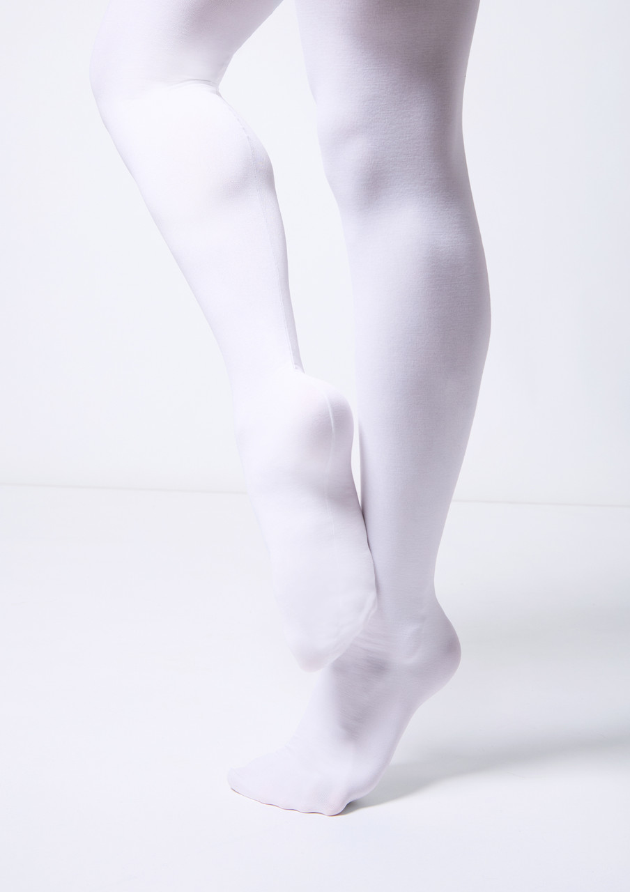White Footed Tights White Spandex Leggings White Dance Tights