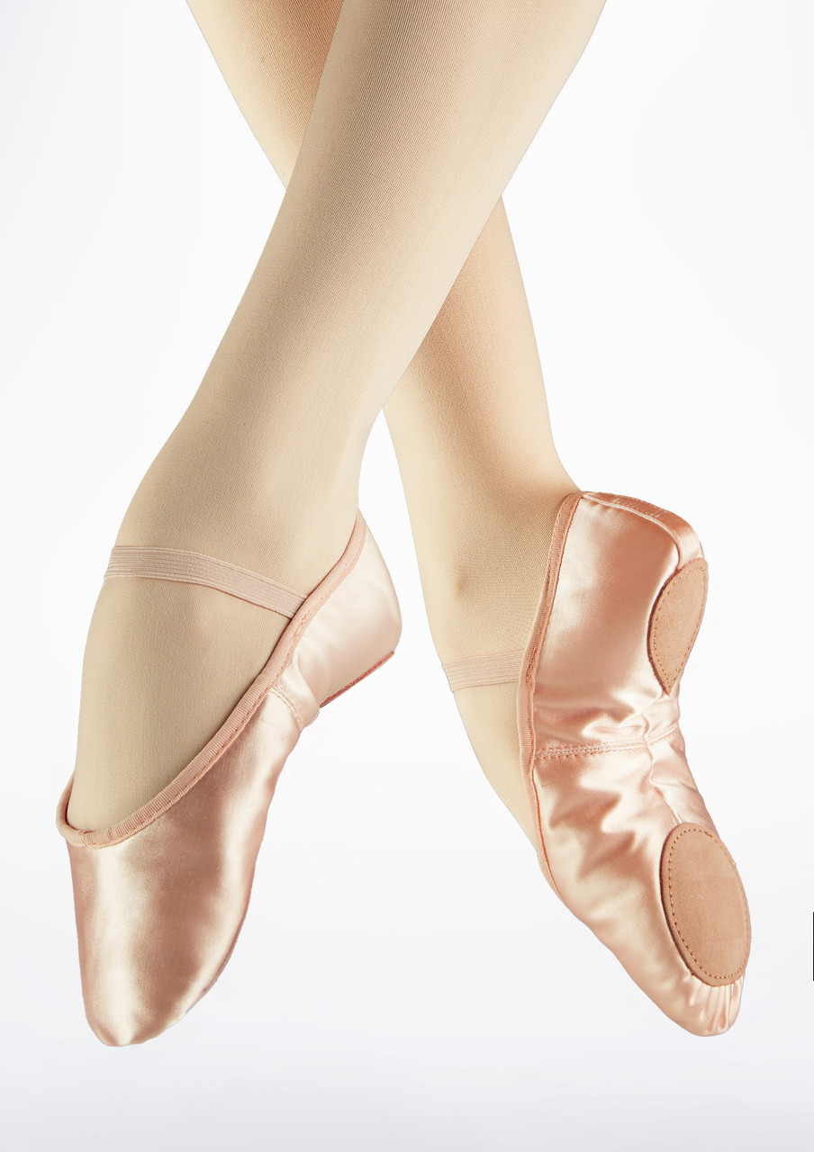 Satin split sole ballet shoes Clearance