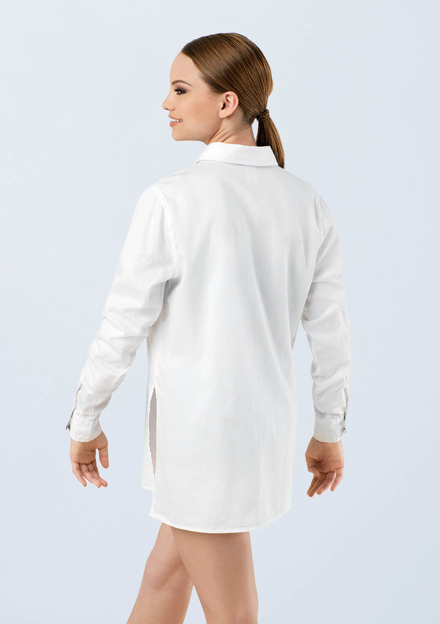 DanceeMangoo NEW White Shirt Casual Wear Button Up Turn Down