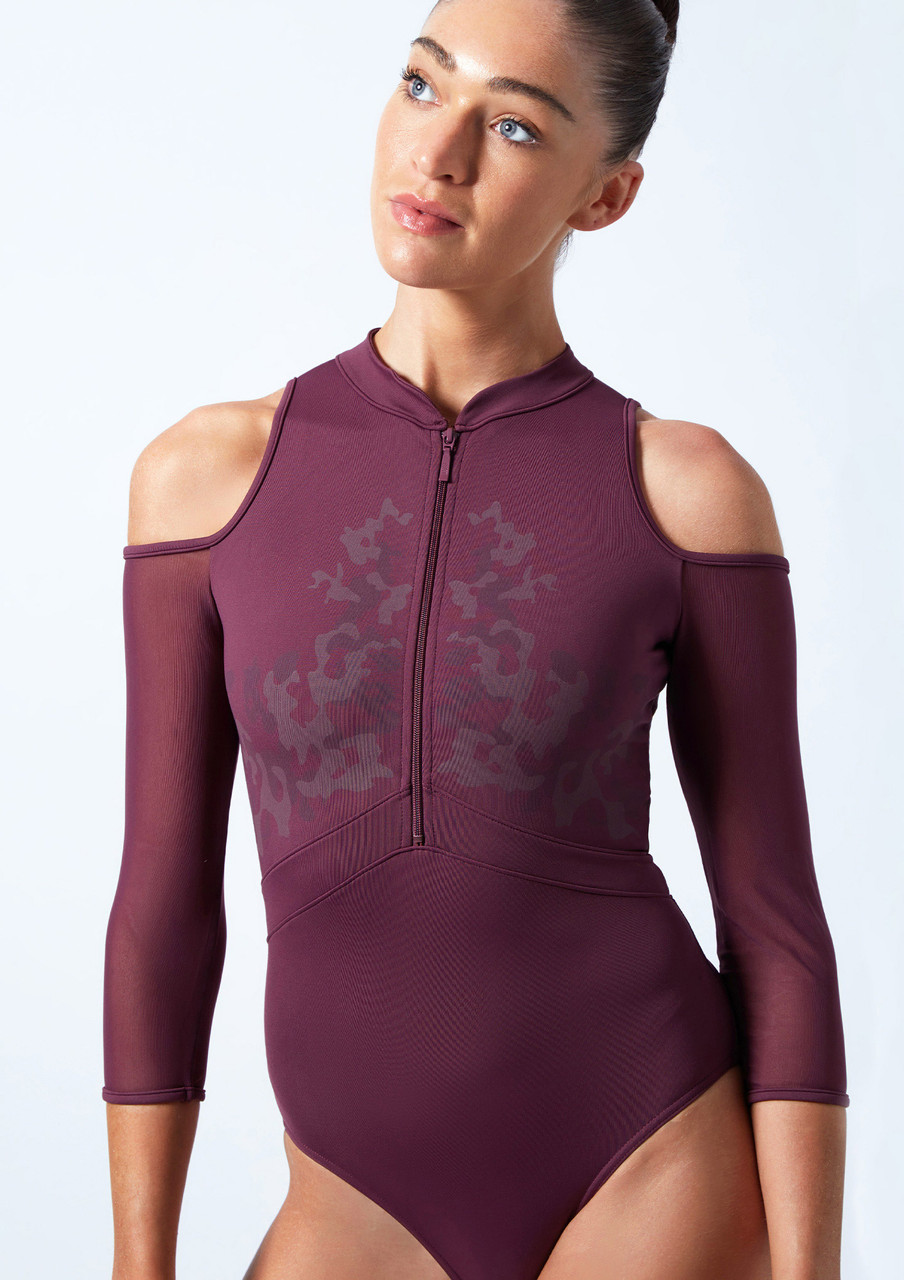 Bloch Indiana Zip Up Cold Shoulder Leotard | Move Dance