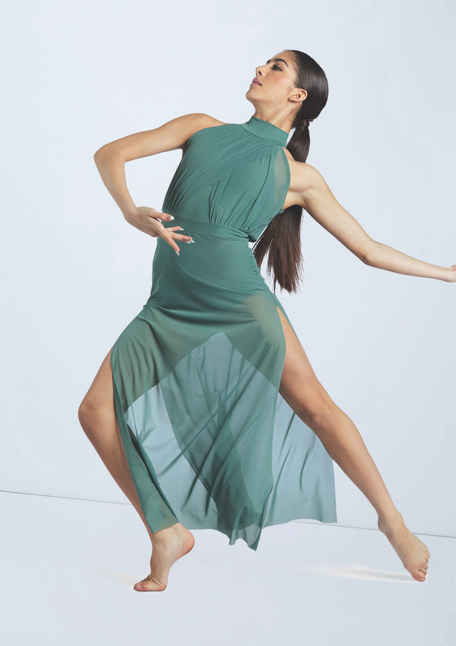 Weissman Crisscross Mesh Maxi Dress - Move Dance