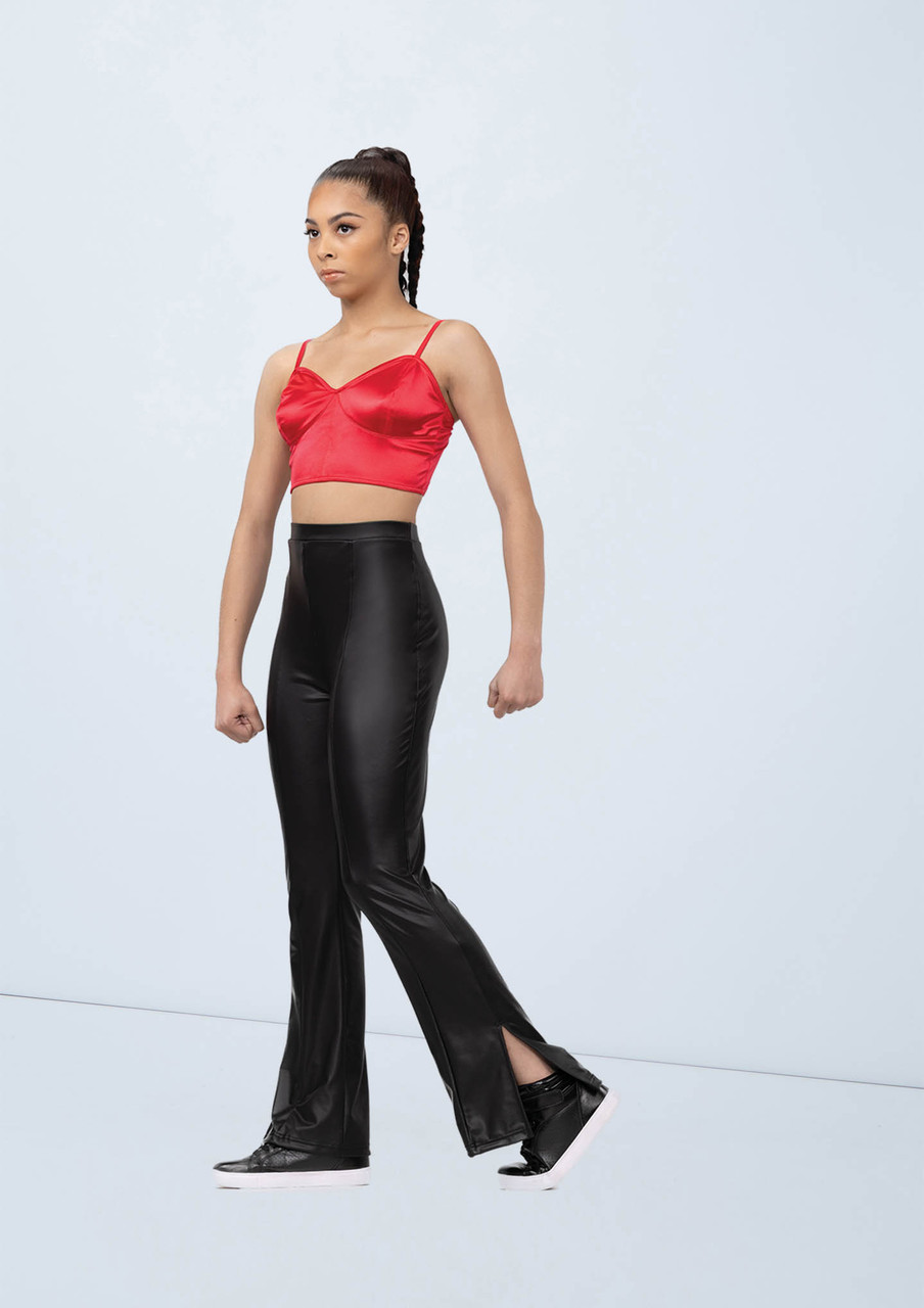 SATIN CROP TOP - Red