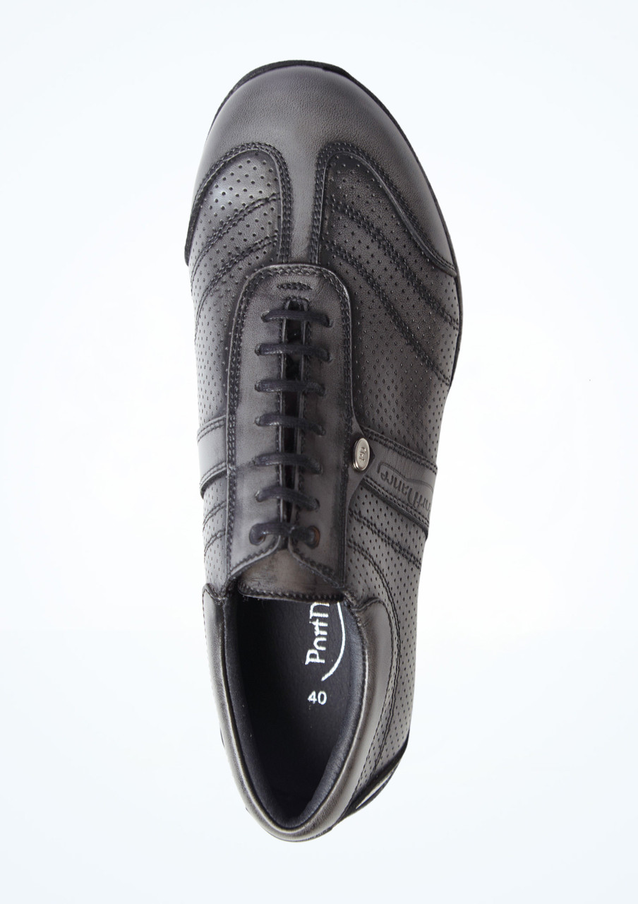 Portdance PD Casual 001 | Heren Dansschoenen met Suede Zool | Blauw Leer met Stiksels Portdance PD Casual 001 | Heren Dansschoenen met Suede Zool | Blauw Leer met Stiksels