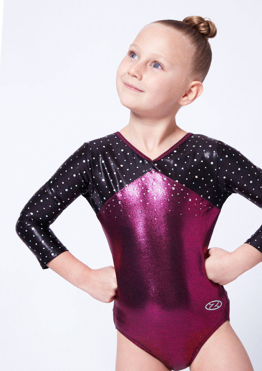 The Zone Belle 3/4 Sleeve Leotard - Berry | Move Dance
