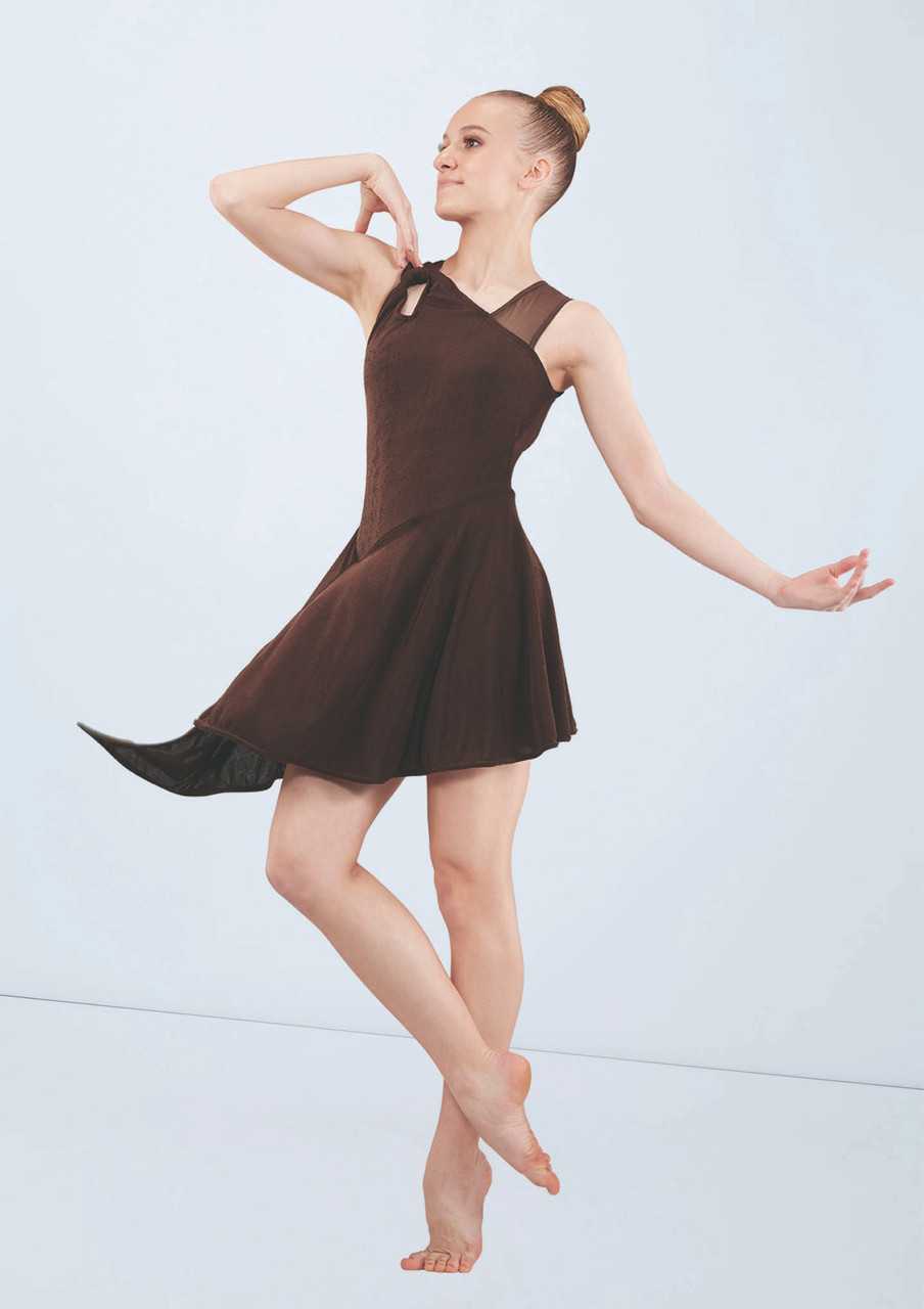 brown ballet dress Brown Romantic Ballet Tutu, Peasant Bodice, Ribbon Detailing