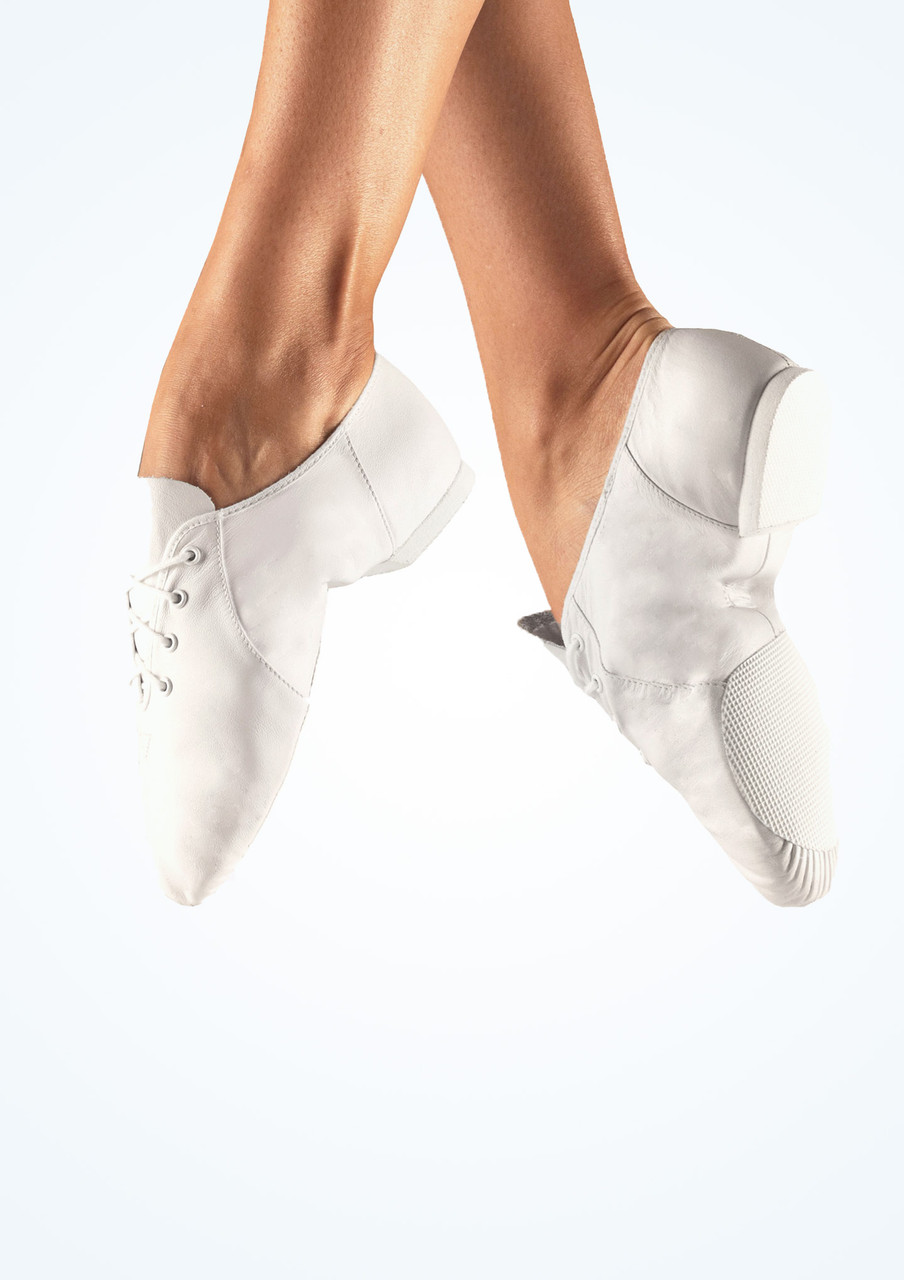 Bloch White Split Sole Jazz Dance Shoes - Main Image