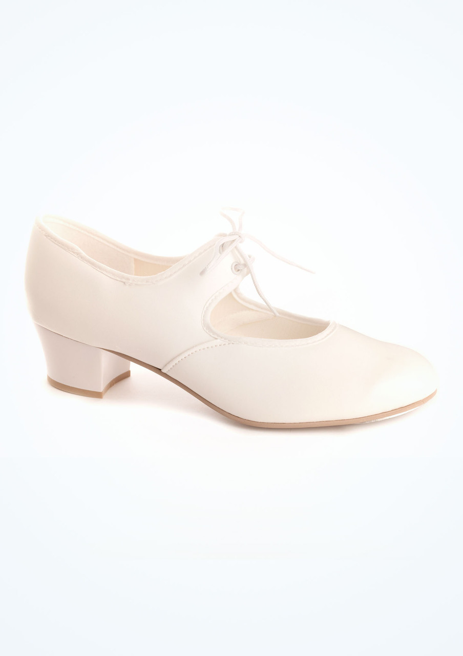 Tappers Pointers White Cuban Heel Tap Shoes