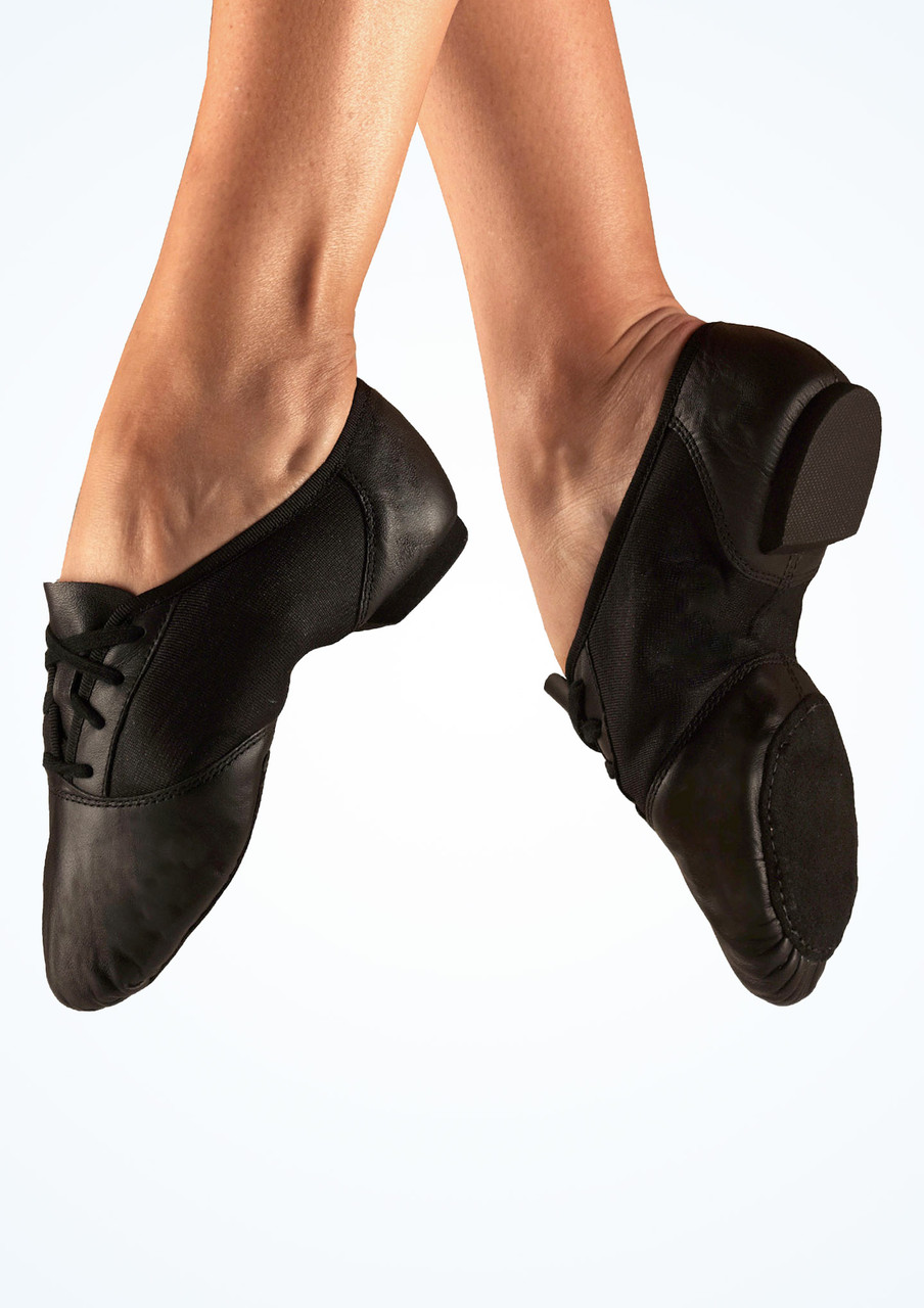 Chaussons De Jazz Capezio Semelle Fendue - Taille Jeunesse 10 US - Cuir Beige - Neuf En Boîte