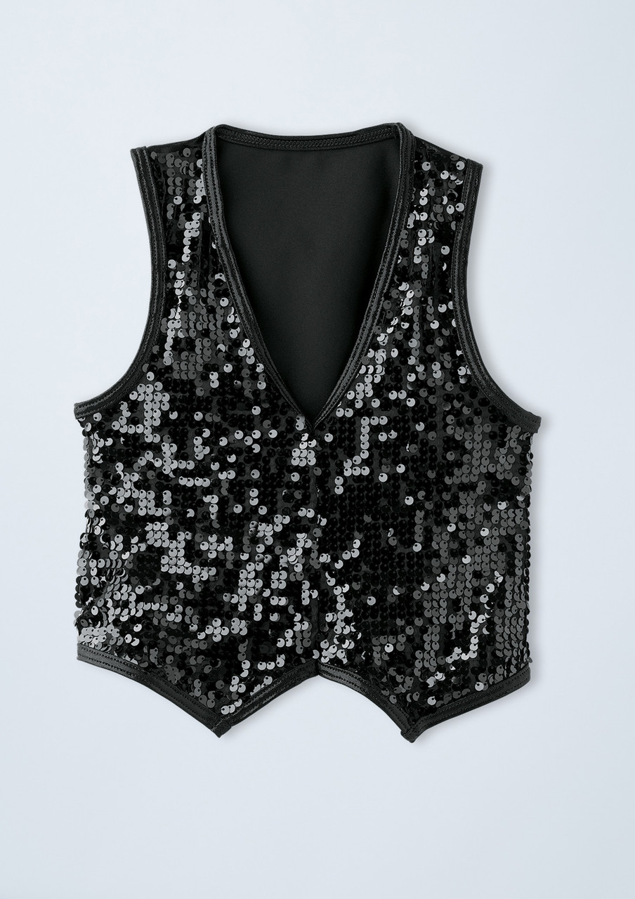 Sleeveless Boys Sequin Waistcoat Purple Vest Kids' Sequined Dance